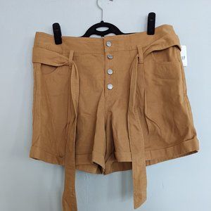 Gap Factory High Rise Tie-Belt Shorts Color: Tumeric Size: 16 Regular New with t